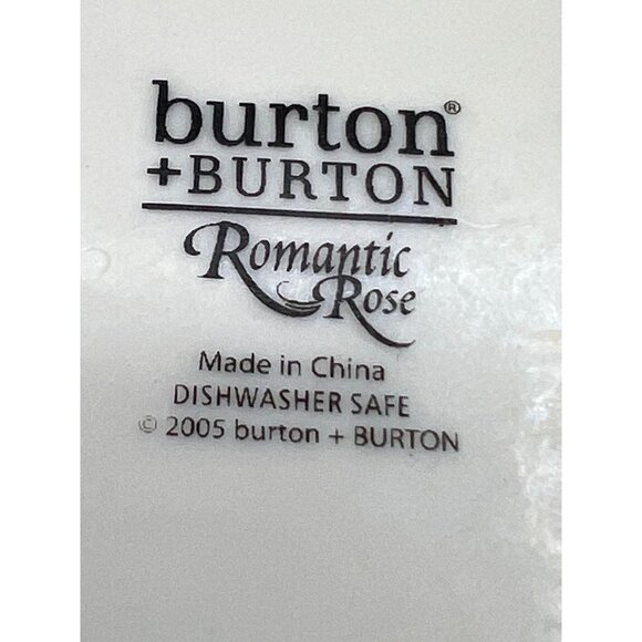 Burton + Burton Romantic Roses Porcelain Mug Cup Pink Rose VTG Golden Accent - Picture 8 of 9